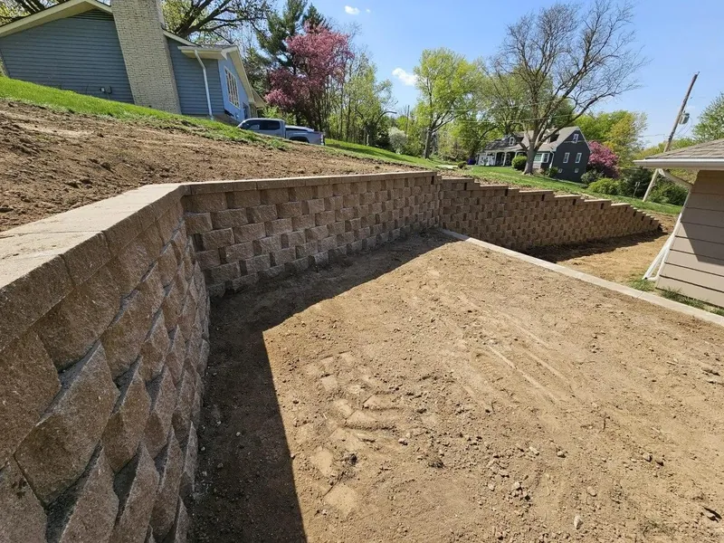 Backyard concrete patio